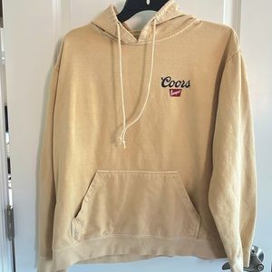 Urban Outfitters | Shirts | Coors Banquet Uo Yellow Hoodie | Poshmark